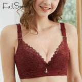 Wire Free Bra Plus Size Sexy Lingere Push Up Underwear Women Lace Brassiere 34 to