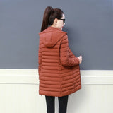 New Oversize Lightweight Padded jacket Winter Women Removable Hood Warm Cotton Clothes Plus Size L-9XL Long Parkas