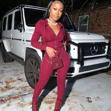 Streetwear Autumn 2 Two Piece Set Women Outfits Long Sleeve Hooded Leggings Women Matching Set Ladies Tracksuit