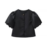 Homemade New Women's Classic Fashion Spring Fashion Casual Bubble Sleeve