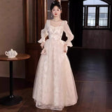 New Temperament Long-Term Cash Waist Fishtail Skirt Wedding Dress Elegant Gold Squine Mother