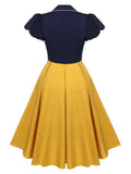 Formal V-Neck Short Sleeve Vintage Prom