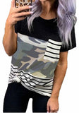 Printed Short Sleeve Round Neck Regular