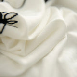 Shoulder Embroidery Hook Flower Round Neck Pullover Sweater Summer New Loose Ice Silk Short-Sleeved T-Shirt Girl-Outfit