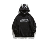 Deeptown Kawaii Hoodie Women Winter Fashion Warm Thicken Cute Hoodies Women Long Sleeve White Casual Loose Embroidery