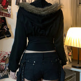 Cloth Forget Hairy Collar Collar Collar Collar Collar Collar Collar Collar Collar Coat Skinny Zipper Coat Waist Design Picts