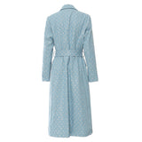 New Heavy Industry Beads Cowboy Long Wind Coat Coat Coat Female