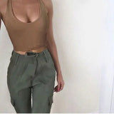 Sexy Casual Slim Sleeveless Tank Tops Vest Solid Color Crop Top For Ladies Fitness Vest Women Clothing