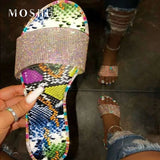 Sandals Women Rhinestone Slippers Shoes Diamond Glitter Slides Sandalias Femme Slip On Flip Flops Ladies Flat