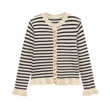 Autumn New Temperament Round Neck Simple Stacked Knitted Coat