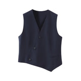 New Asymmetrical Double Vest 7655728 Matching Trousers 3173728-Outfit