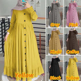 Casual Solid Puff Sleeve Ladies Kaftan Sundress ZANZEA Vintage Chiffon Dress Women 2023 Spring Ruffle Maxi Vestidos 703-1-Outfit