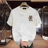 High-Quality Men's New Cotton T-Shirt Short-Sleeved Simple Design Design Print Round Collar Fashion