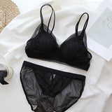 Sexy Bralette Bras Underwear Set Lace Comfortable Soft Cup Push Up Bra Set and Women Beauty Cross Back Leisure