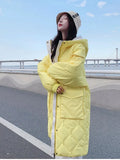 Winter Thicken Female Warm Parkas Long Jacket Snow Coat Women Casual Loose Puffer Big Pocket Hooded Coat Jackets