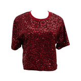 Lidg Short-Sleeved T-Shirt Woman 2025 Spring Dresses Loose Lime Bling Blouse