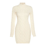 Winter Fashion Trend Women's New Long-Sleeved Round Neck Straight Back Repair Kite Knit