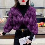 Tassel Korean Blouse Autumn Winter Fake Two Pieces Patchwork Women's Clothing Solid Color Casual Half High Collar