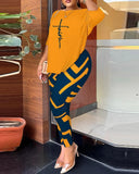 2025 Women's Two Sets Of Fashion Printed Trousers