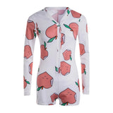 Women Bodysuit Long Sleeve Button Deep V Neck Bodycon Stretch Leotard Button Short Romper Pajamas Onesies Jumpsuit Overalls-Outfit