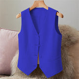 Vest Women's Vest Wearing 2025 Autumn Dress New Top Without Sleeves Short Shoulder Jacket