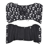 Cardinian Girded Court Bodysuit Simple Shoulder Strap Bouquet On The