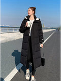 2022 Long Hooded Jacket Woman Parkas Winter Thick Warm Snow Coat Oversized Fashion Loose Puffer Female Windproof