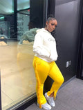 Autumn Streetwear Baggy Pants Women 2022 High Waist Legging Tassel Pants Female Black Orange Gray Trousers Pants