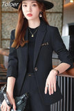 Women Blazer Simple Fashion Casual Long Sleeve Chic Elegant Outerwear Temperament Solid All-match Jacket Clothing