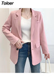 Blazers Women Streetwear All-match Chic Fashion Elegant Casual Fashion Simple New Office Lady Outerwear New