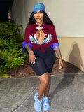 Summer Clothes Streetwear Short Sleeve Crop Tops Women 2022 O Neck Feather T Shirts Tees Female Bandage Graphics T