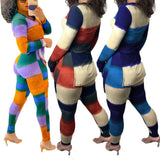 Piece Outfits Fall Women Clothes Active Thick Striped Ribbed Long Sleeve Knitted Sweater Matching Set Wholesale