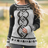 2025 3D Digital Print Round-Neck Sweater Knitted