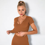 Tops Sexy Crop Vest Women Sport Solid Harajuku Korean Female Off Shoulder Knitted Khaki Brown Summer Women Crop