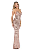 Sequins Straps Long Mermaid Evening