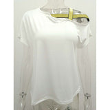Explosion Casual Slanted Shoulders Cross Irregular Short-Sleeved Print Women