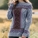 2025 3D Digital Print Round-Neck Sweater Knitted