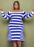 Plus Size Stripes Mermaid Party