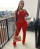 Sexy Strap Ruched Two-Piece Pants