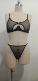 Sexy Lace Cluster Bra Set Mesh Mesh Yarn Buckle Bra Locomotive Lingerie