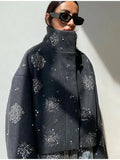 Autumn/Winter 2025 Fashion Personality Zipper Style Dazzling Dazzling Jacket Jacket This