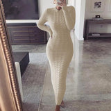 Dress Black Long Sleeve Plus Size Clothing Autumn Winter Fashion Twist Knitted Jumper Sweater Dresses For Women Casual