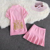 Short Sleeve Set 2 Piece Summer Casual Sport Suit Gym Clothes zipper Top Mini skirt High Waist Shorts