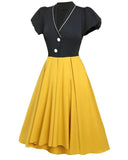 Formal V-Neck Short Sleeve Vintage Prom
