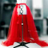 Women Tulle Tutu Long Skirt Wedding Party Prom Bandage Mesh Maxi Skirt Solid Color Womens Skirts Lace Up Bandage
