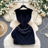 Hot Babes Hit The Color Polo Collar Short-Sleeved Shirt Top + High Waist Thin 100-Folded Skirt Two Sets Of