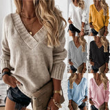 Neck Knitted Sweaters Women Autumn Winter Fashion Thick Warm Knit Jumpers Female Solid Elegant Long Sleeve Oversized