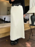 Xixi 2025 Autumn New Temperament Commuting Wool High-Waisted Skirt Grinding Haired Crooked Pencil Skirt