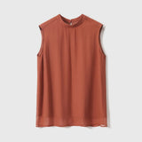 Silk Summer 2023 New Shirt French Style Vest Socialite Temperament Simple Black Sleeveless Blouse-Outfit