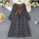 Dress With French Bumpy Dress Broken Floral Dress Color Two Pieces Of Sweet Fake Dress Long
